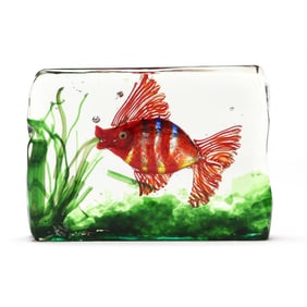 Attributed Alfredo Barbini (Italian, 1912-2007), Murano Glass Aquarium