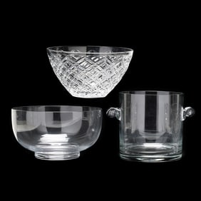 Tiffany & Co., Three Crystal Serving Pieces