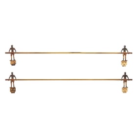 Vintage Pair of Figural Towel Bars