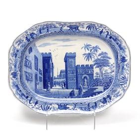 Antique Spode Transferware  Caramanian  Series Platter