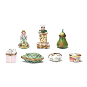 Seven Pill Boxes, including Limoges