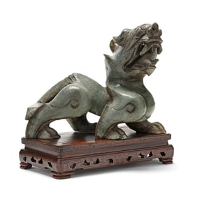 A Chinese Carved Stone Mythical Beast