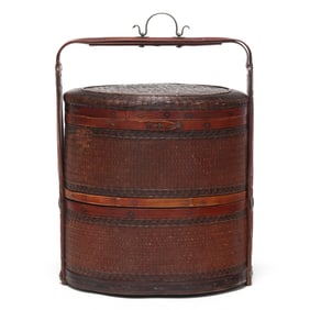A Large Chinese Woven Wedding Basket
