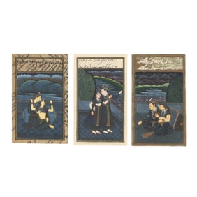 Three Persian Miniature Paintings