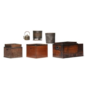 A Japanese Hibachi Set with Accessories