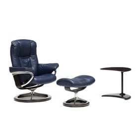 Ekornes, Stressless Leather Lounge Chair, Ottoman and Side Table