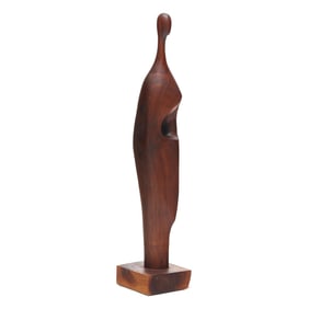 Marcus Avrin (Canadian, 1923-2011), Mid-Century Abstract Wood Sculpture