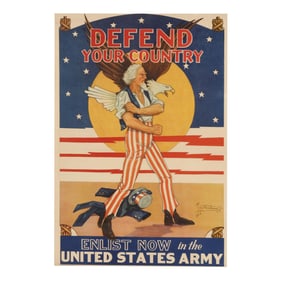 Tom B. Woodburn (American, 1893-1980),  Defend Your Country  U.S. Army Poster