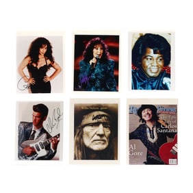 Group of Autographed Photographs by Famous Musicians