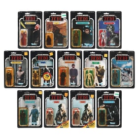 Collection of Vintage Kenner Star Wars and Empire Strikes Back Figures on Return of the Jedi