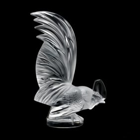 Lalique  Coq Nain  Crystal Car Mascot