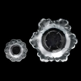 Two Lalique Crystal Dishes