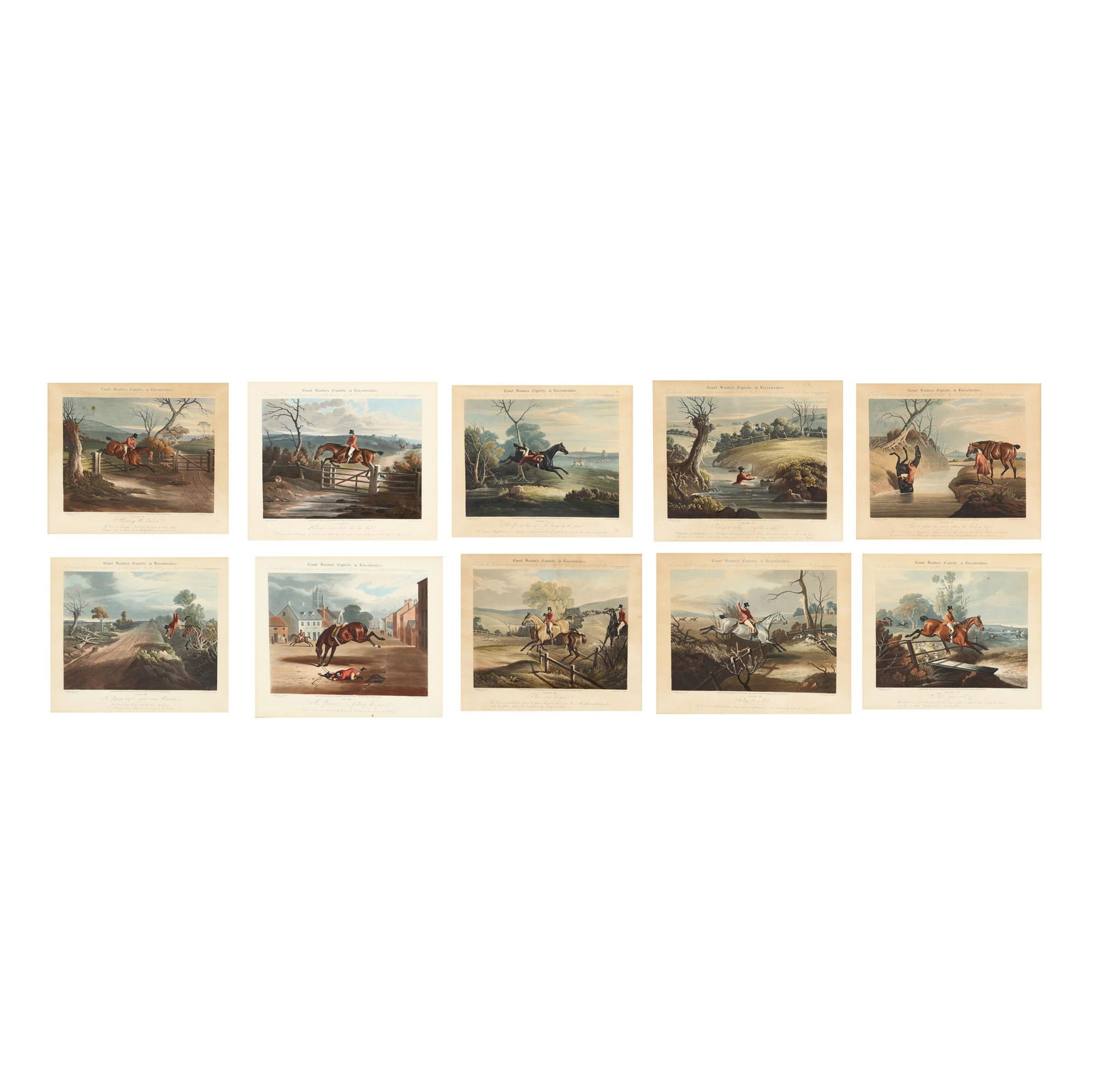 After John E. Ferneley (English, 1782-1860), Full Suite of  Hunting Exploits in Leicestershire (1 of 19)