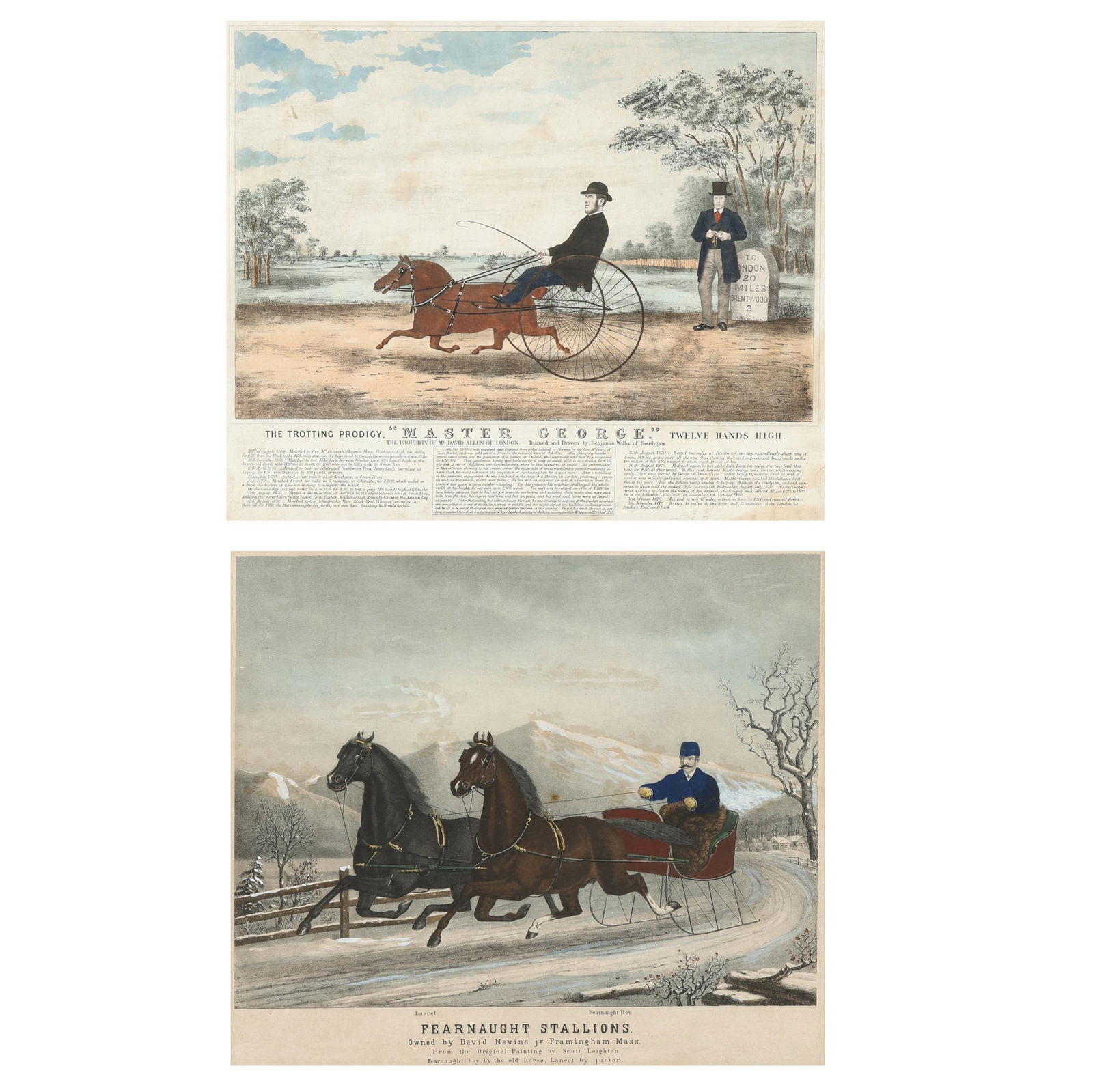 Two Framed Antique Stage Coach Prints (1 of 8)