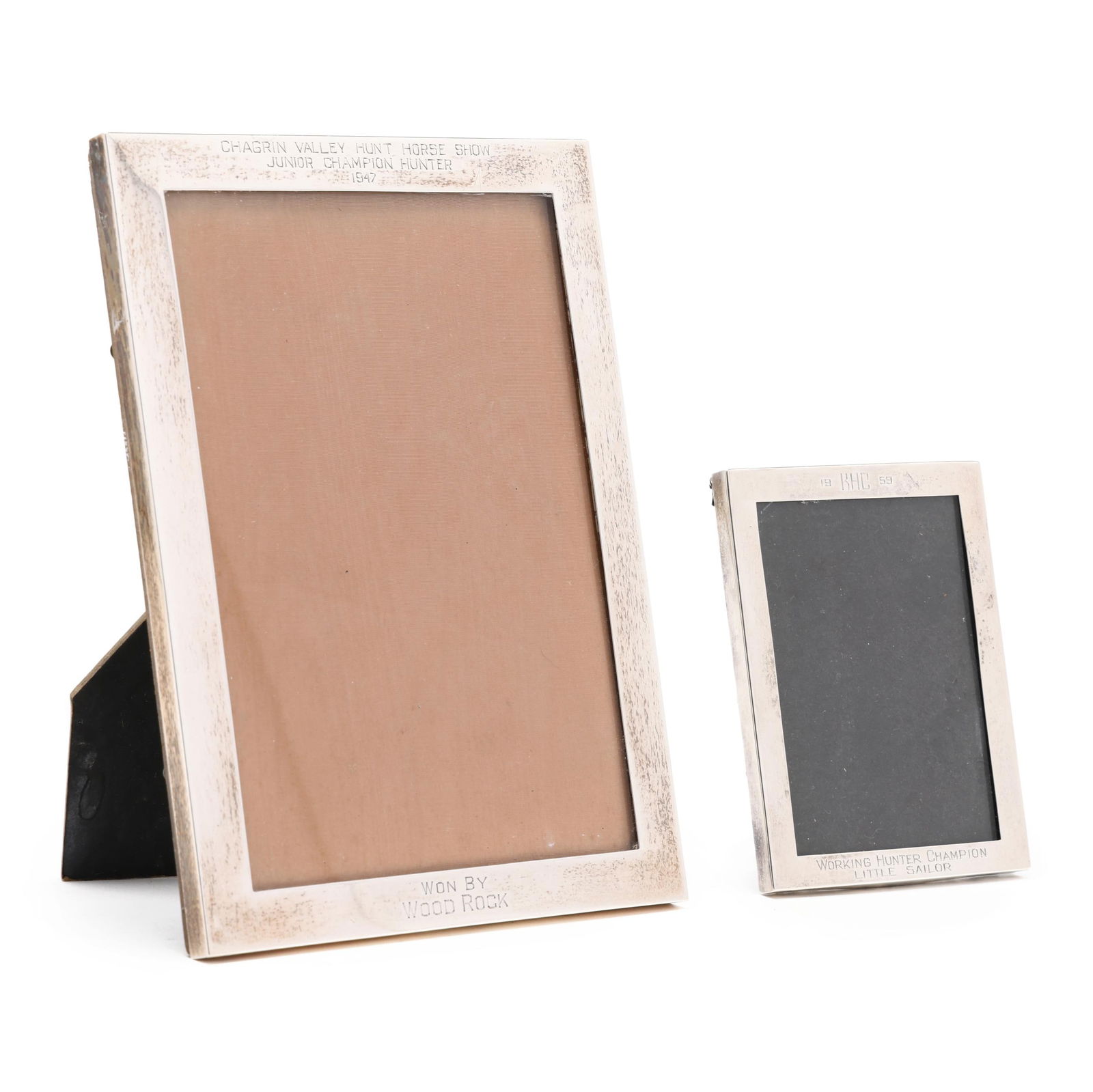 Two Sterling Silver Horse Trophy Picture Frames (1 of 8)