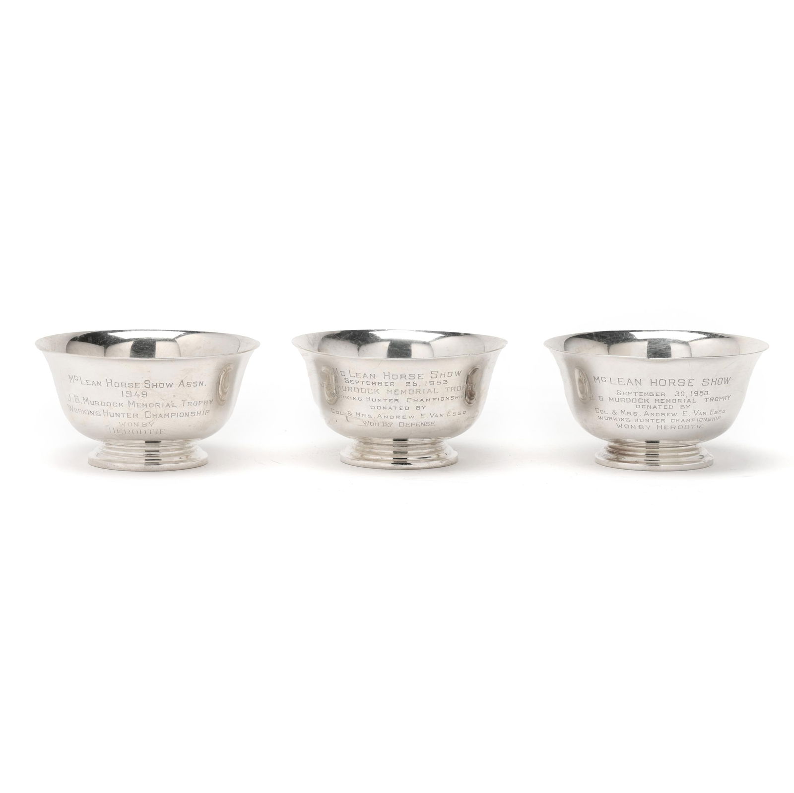 Three Sterling Silver Trophy Bowls,  McLean Horse Show (1 of 9)