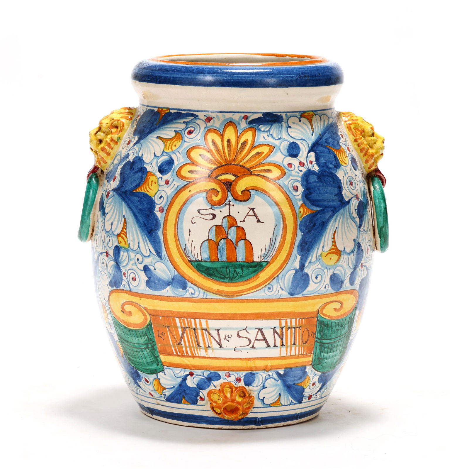 Large Italian Faience Storage Jar (1 of 9)