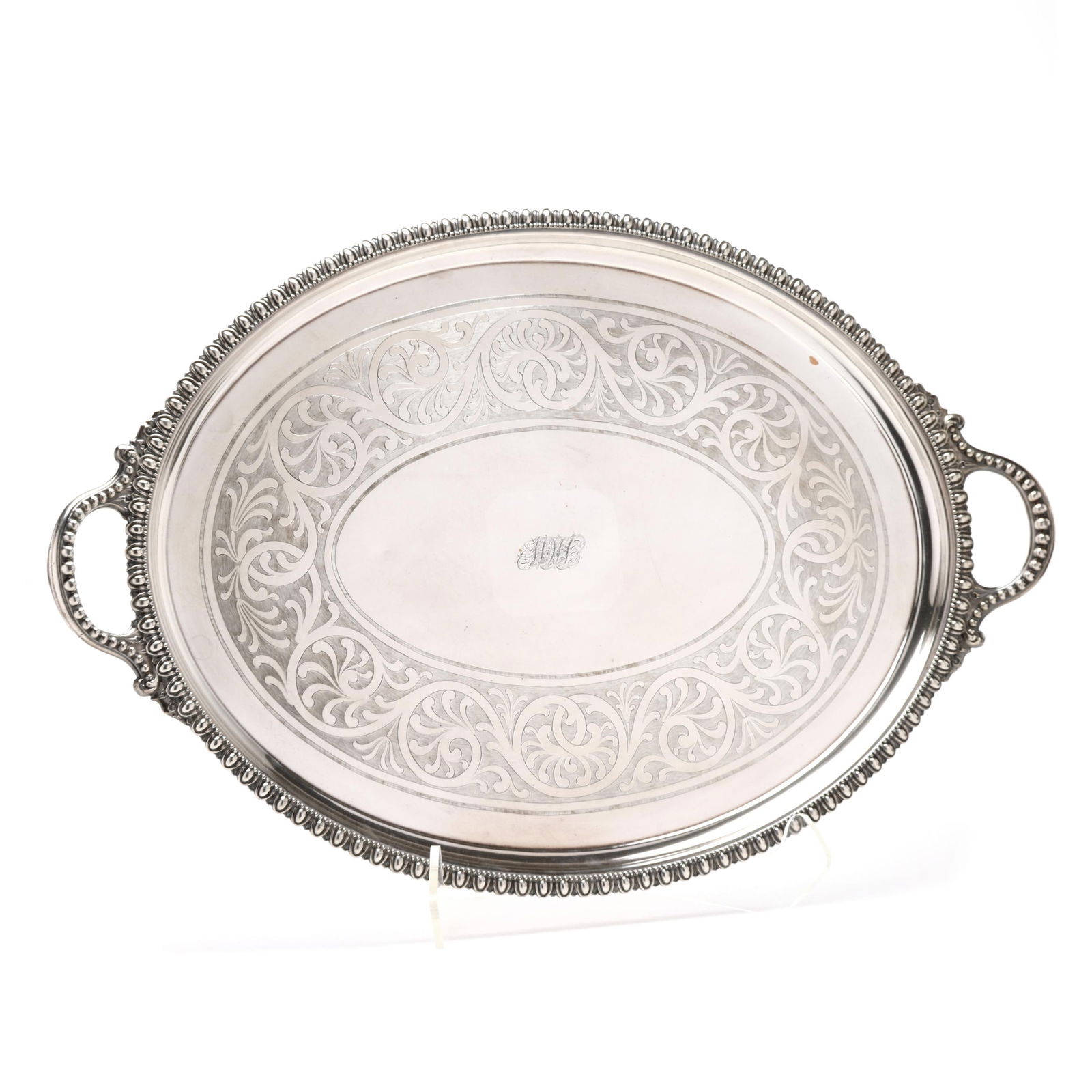 Large Sheffield Silver-Plated Waiter's Tray, Mark of James Dixon & Son (1 of 5)