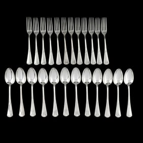Belgian Silver Cased Flatware Set
