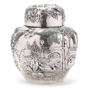 S. Kirk & Son Co. Sterling Silver Repousse Tea Caddy