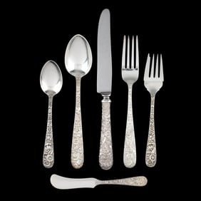 S. Kirk & Son  Repousse  Sterling Silver Flatware Service for Twelve