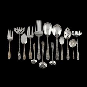 Assortment of S. Kirk & Son  Repousse  Sterling Silver Flatware Servers