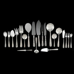 Group of S. Kirk & Son  Repousse  Sterling Silver Flatware Servers