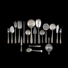 Group of S. Kirk & Son  Repousse  Sterling Silver Flatware Servers