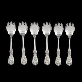Set of Six Reed & Barton  Francis I  Sterling Silver Ice Cream Forks