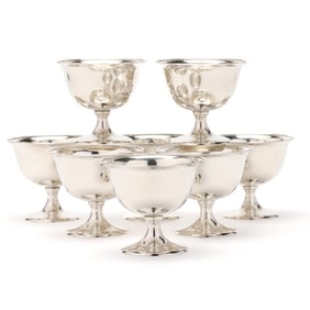 Set of Eight Sterling Silver Sherbets by Frank Smith