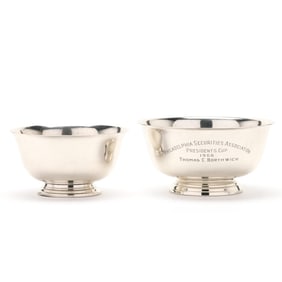 Two Sterling Silver Revere Bowls