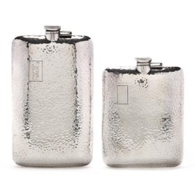 Two American Sterling Silver Flask Bottles