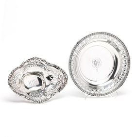 Two Sterling Silver Reticulated Serving Bowls