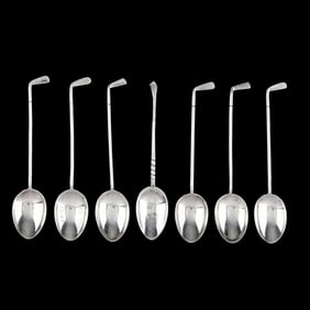 Collection of Silver Golf Club Spoons, Quilon Golf Club