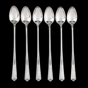 Set of Six Towle  Seville  Sterling Silver Iced Tea Spoons