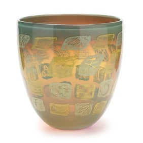Gary Beecham (NC, b. 1955) and Mary Lynn White (American, b. 1950), Basket #1 Glass Vessel