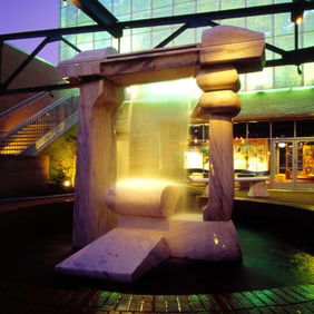 Horace Farlowe (American, 1933-2006), 10 Ft. Commissioned Marble Fountain Sculpture