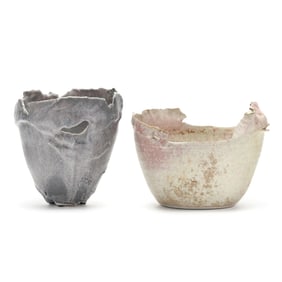 Sally Bowen Prange (NC, 1927-2007), Two Edgescape Pottery Vessels