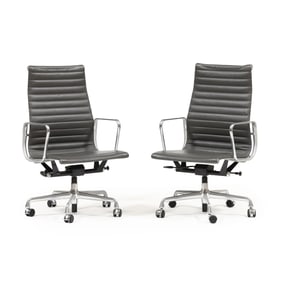 Charles and Ray Eames, Pair of Aluminum Group Executive Office Chairs