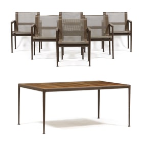 Richard Schultz (American, 1926-2021), 1966 Patio Table and Six Chairs