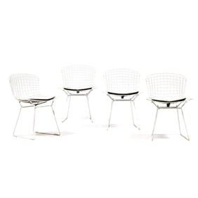 Harry Bertoia (Italian-American, 1915-1978), Set of Four Wide Side Chairs