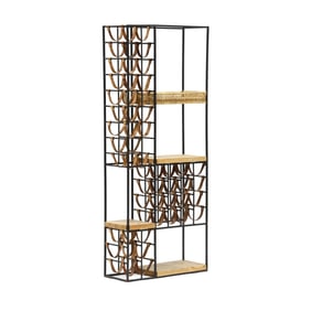 Arthur Umanoff (American, 1923-1985), Iron and Leather Wine Rack