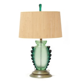 Vintage Italian Art Glass Vase Table Lamp