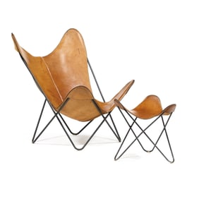 After Jorge Ferrari-Hardoy, Butterfly Chair and Ottoman