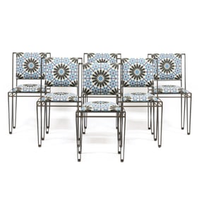 Casamidy, Six Post Modern Iron Chairs