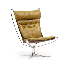 Sigurd Ressell (Norwegian, 1920-2010), Falcon Leather Lounge Chair
