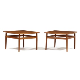Grete Jalk (Danish, 1920-2006), Pair of Teak Occasional Tables