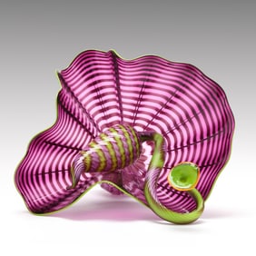 Dale Chihuly (American, b. 1941), Amethyst Two Piece Persian Set