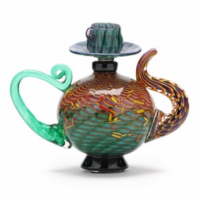 Christian Thirion (French, b. 1941), Art Glass Teapot Sculpture