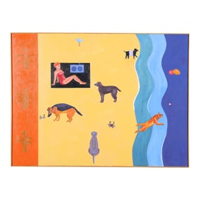 Ashley Gruber (American), Beach Scene
